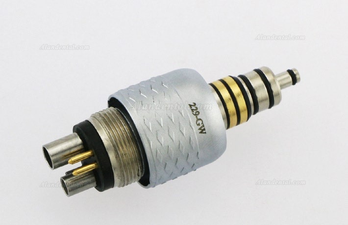 Yusendent Dental Fiber Optic Handpiece Coupler 6 Pin Quick Coupling W&H Roto CX229-GW